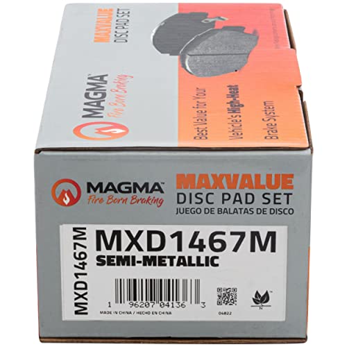 MAGMA MaxValue MXD1467M Semi-Metallic Brake Pads, Front