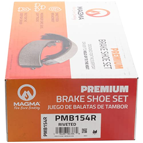 MAGMA Premium PMB154R Riveted Drum Brake Shoe, Front