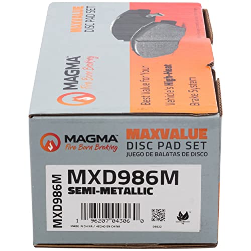 MAGMA MaxValue MXD986M Semi-Metallic Brake Pads, Rear