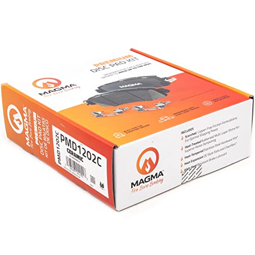 MAGMA Premium PMD1202C Ceramic Brake Pads, Front