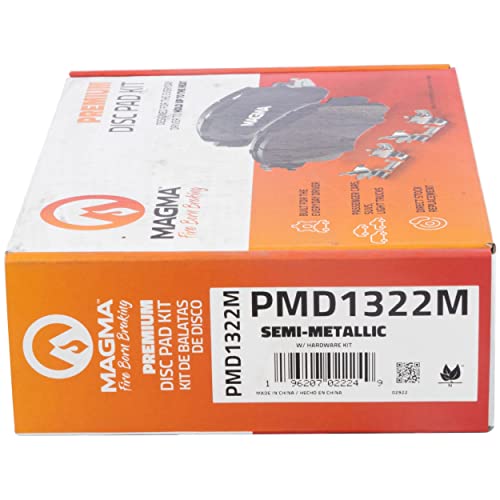 MAGMA Premium PMD1322M Semi-Metallic Brake Pads, Front