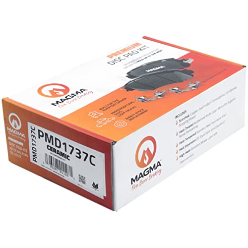 MAGMA Premium PMD1737C Ceramic Brake Pads, Front