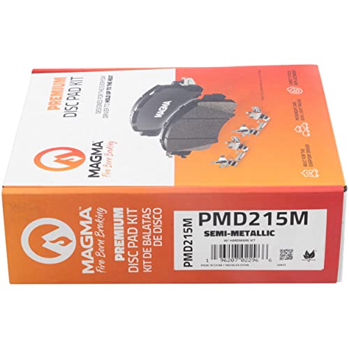 MAGMA Premium PMD215M Semi-Metallic Brake Pads, Front