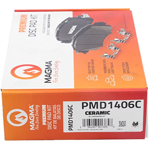 MAGMA Premium PMD1406C Ceramic Brake Pads, Front