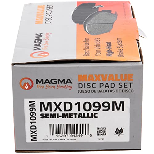 MAGMA MaxValue MXD1099M Semi-Metallic Brake Pads, Rear