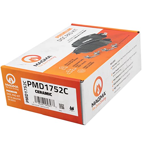 MAGMA Premium PMD1752C Ceramic Brake Pads, Rear