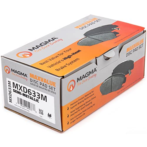 MAGMA MaxValue MXD633M Semi-Metallic Brake Pads, Front