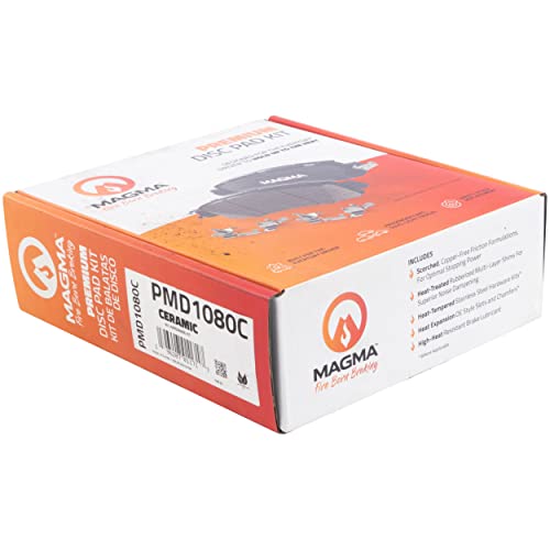 MAGMA Premium PMD1080C Ceramic Brake Pads, Front