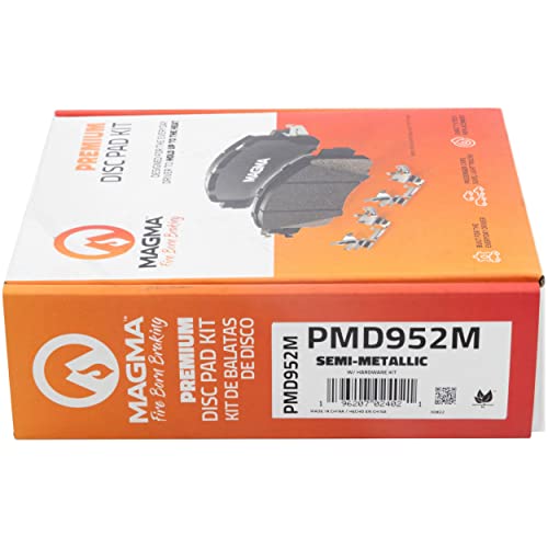 MAGMA Premium PMD952M Semi-Metallic Brake Pads, Rear