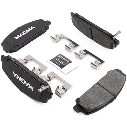 MAGMA Premium PMD1286M Semi-Metallic Brake Pads, Front