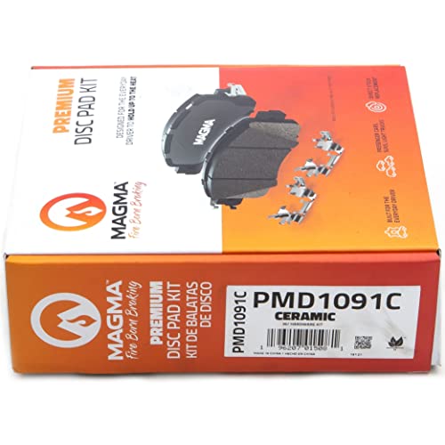 MAGMA Premium PMD1091C Ceramic Brake Pads, Front