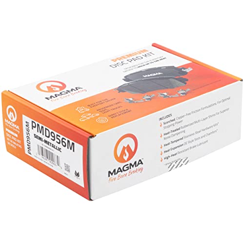 MAGMA Premium PMD956M Semi-Metallic Brake Pads, Front