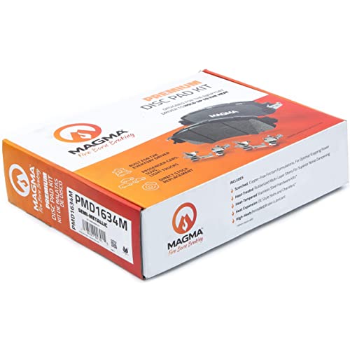 MAGMA Premium PMD1634M Semi-Metallic Brake Pads, Front