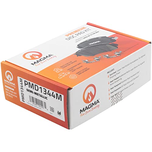 MAGMA Premium PMD1344M Semi-Metallic Brake Pads, Front
