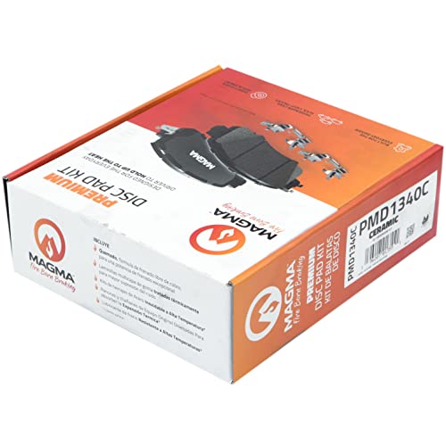 MAGMA Premium PMD1340C Ceramic Brake Pads, Front