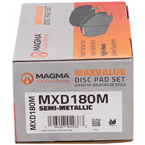 MAGMA MaxValue MXD180M Semi-Metallic Brake Pads, Front