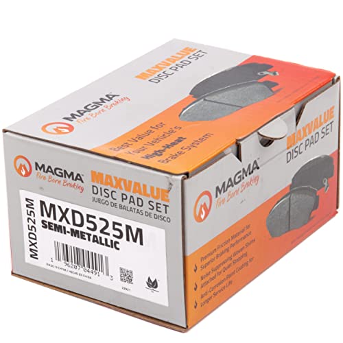 MAGMA MaxValue MXD525M Semi-Metallic Brake Pads, Front