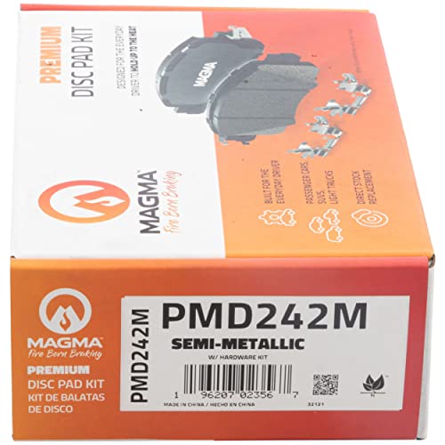 MAGMA Premium PMD242M Semi-Metallic Brake Pads, Front