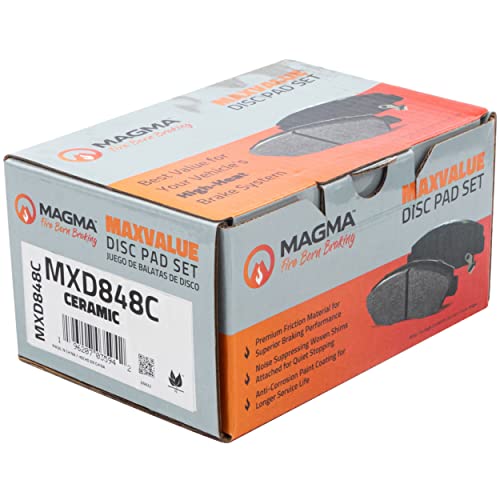 MAGMA MaxValue MXD848C Ceramic Brake Pads, Rear