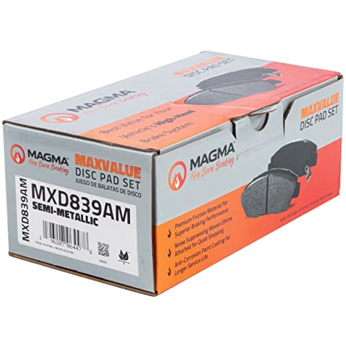 MAGMA MaxValue MXD839AM Semi-Metallic Brake Pads, Front