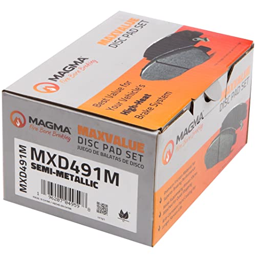 MAGMA MaxValue MXD491M Semi-Metallic Brake Pads, Rear