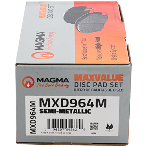 MAGMA MaxValue MXD964M Semi-Metallic Brake Pads, Rear