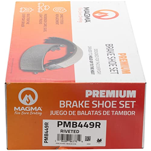 MAGMA Premium PMB449R Riveted Drum Brake Shoe, Rear