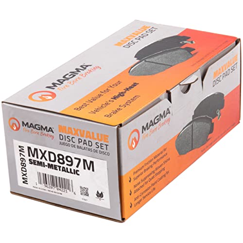 MAGMA MaxValue MXD897M Semi-Metallic Brake Pads, Front