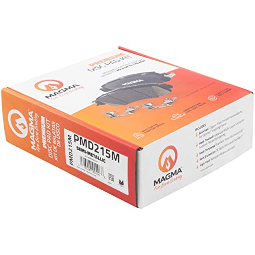 MAGMA Premium PMD215M Semi-Metallic Brake Pads, Front