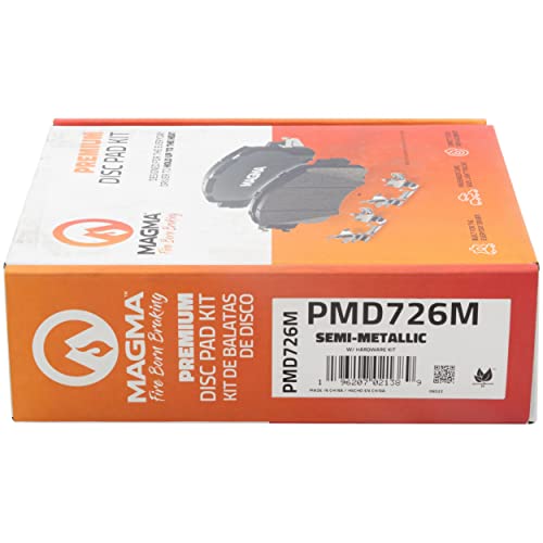 MAGMA Premium PMD726M Semi-Metallic Brake Pads, Front
