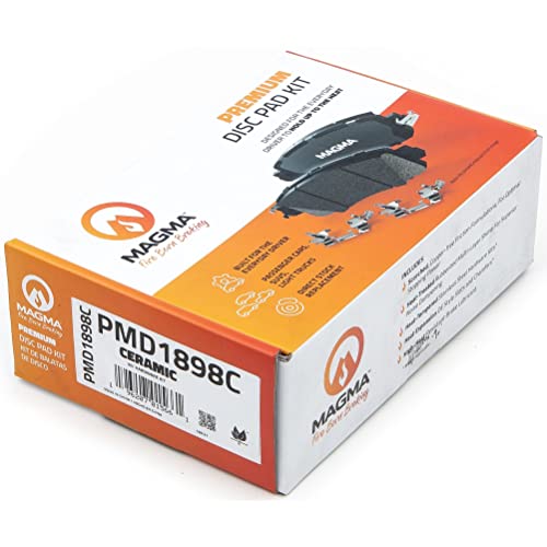 MAGMA Premium PMD1898C Ceramic Brake Pads, Rear
