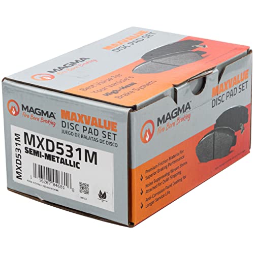 MAGMA MaxValue MXD531M Semi-Metallic Brake Pads, Front