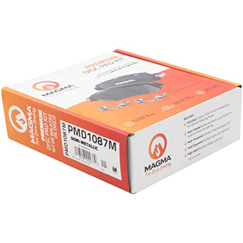 MAGMA Premium PMD1087M Semi-Metallic Brake Pads, Rear