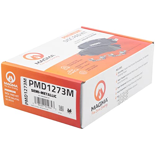 MAGMA Premium PMD1273M Semi-Metallic Brake Pads, Front