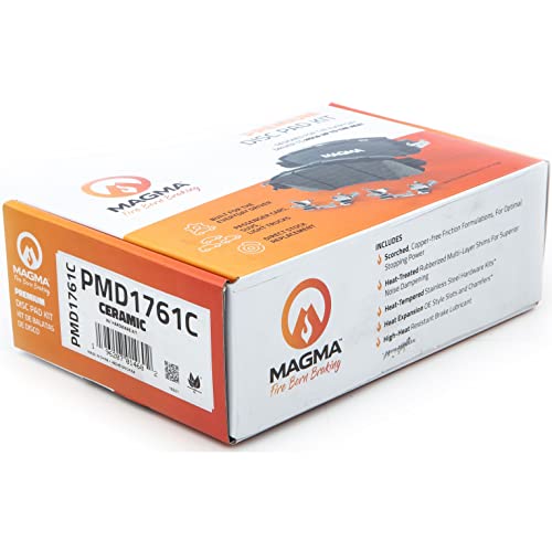 MAGMA Premium PMD1761C Ceramic Brake Pads, Rear