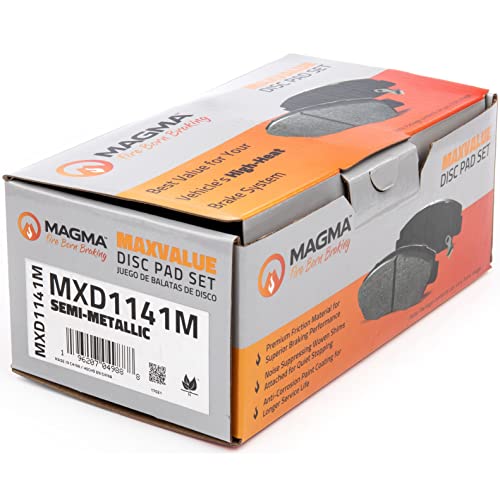 MAGMA MaxValue MXD1141M Semi-Metallic Brake Pads, Front