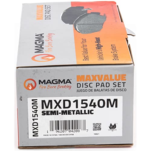 MAGMA MaxValue MXD1540M Semi-Metallic Brake Pads, Front