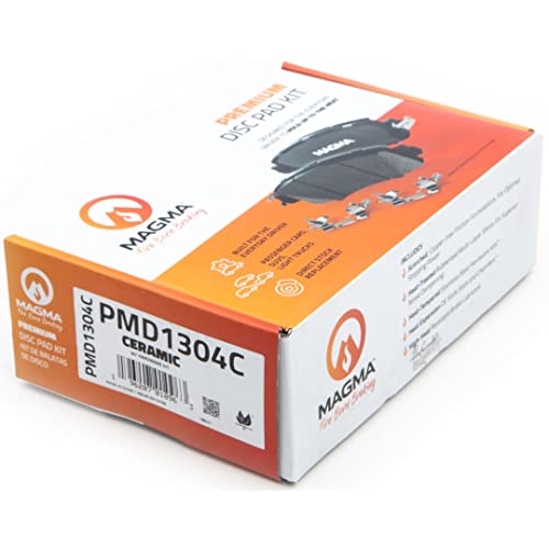 MAGMA Premium PMD1304C Ceramic Brake Pads, Rear