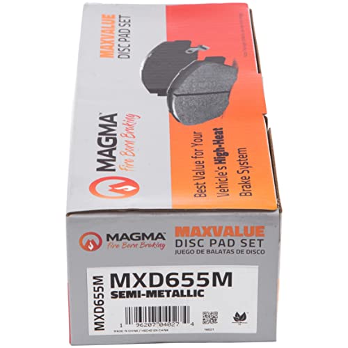 MAGMA MaxValue MXD655M Semi-Metallic Brake Pads, Front
