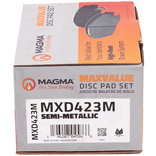 MAGMA MaxValue MXD423M Semi-Metallic Brake Pads, Front