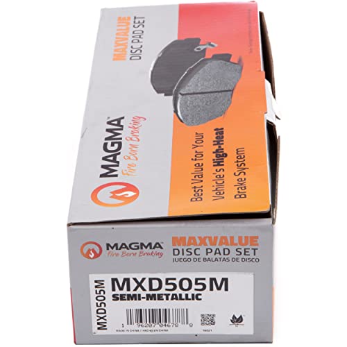 MAGMA MaxValue MXD505M Semi-Metallic Brake Pads, Front