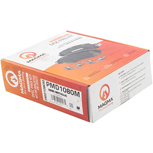 MAGMA Premium PMD1080M Semi-Metallic Brake Pads, Front