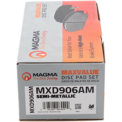 MAGMA MaxValue MXD906AM Semi-Metallic Brake Pads, Front