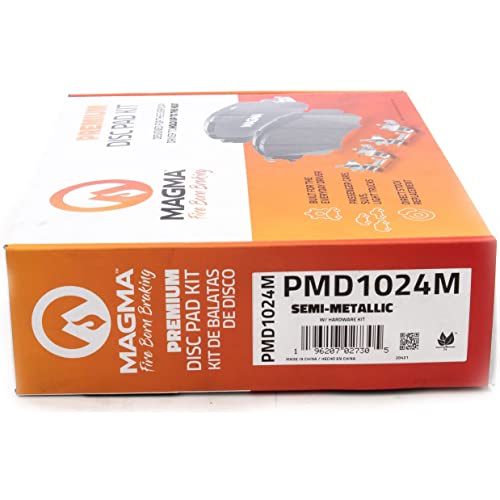 MAGMA Premium PMD1024M Semi-Metallic Brake Pads, Front