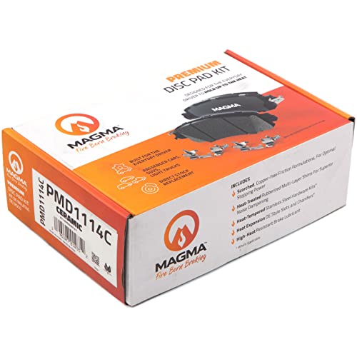 MAGMA Premium PMD1114C Ceramic Brake Pads, Rear