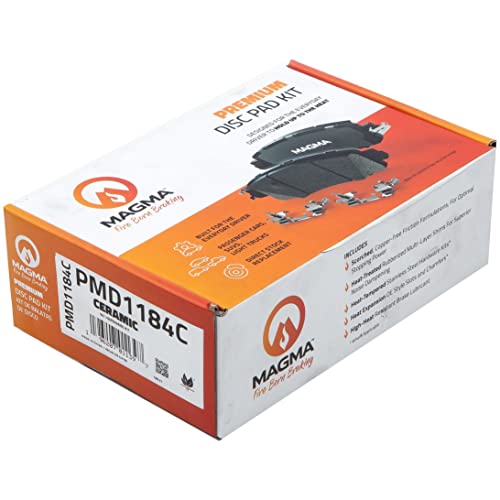 MAGMA Premium PMD1184C Ceramic Brake Pads, Front