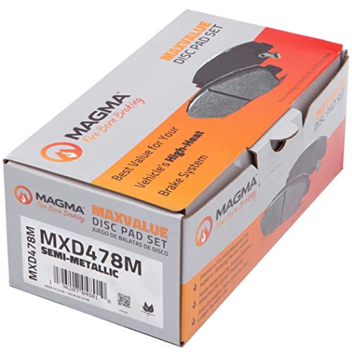 MAGMA MaxValue MXD478M Semi-Metallic Brake Pads, Front