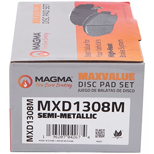 MAGMA MaxValue MXD1308M Semi-Metallic Brake Pads, Front