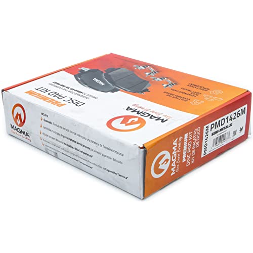 MAGMA Premium PMD1426M Semi-Metallic Brake Pads, Front