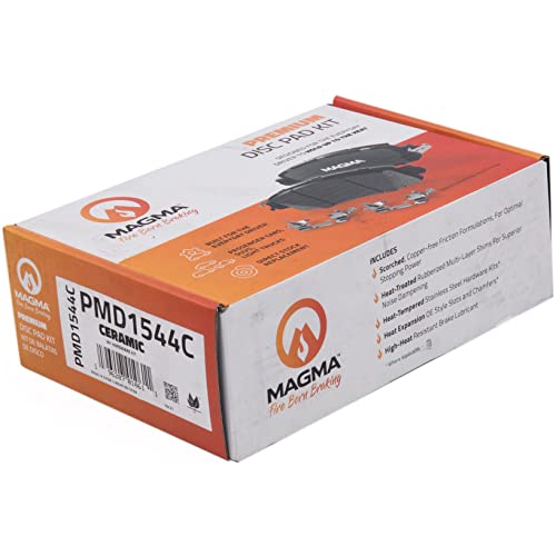 MAGMA Premium PMD1544C Ceramic Brake Pads, Rear